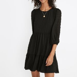 Madewell Puff Sleeve Silk Dress
